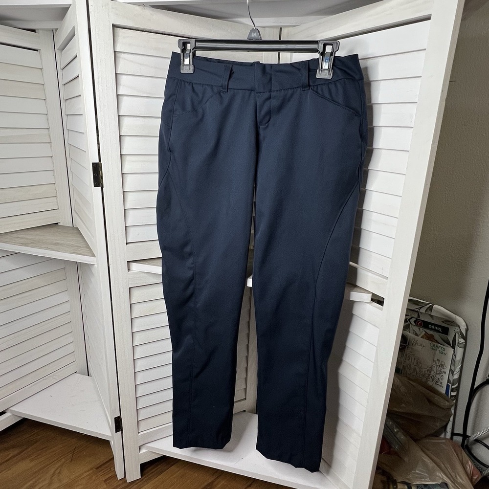 Aramark Flex Fit Women's Work Uniform‎ Pants Navy Blue UPF 50+ Size 28 x 28 EUC
